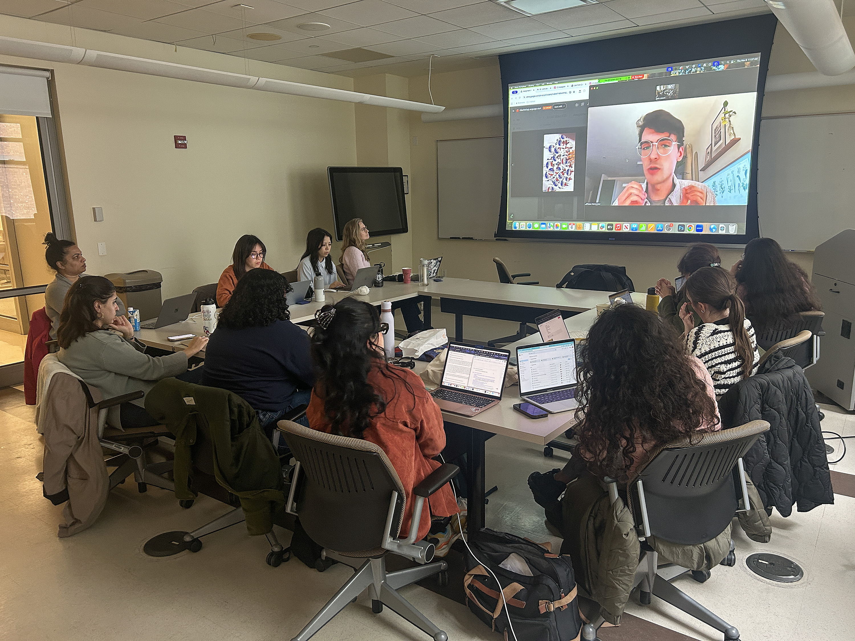Tristan Werkmeister teaching at CUNY's Craig Newmark Graduate School of Journalism