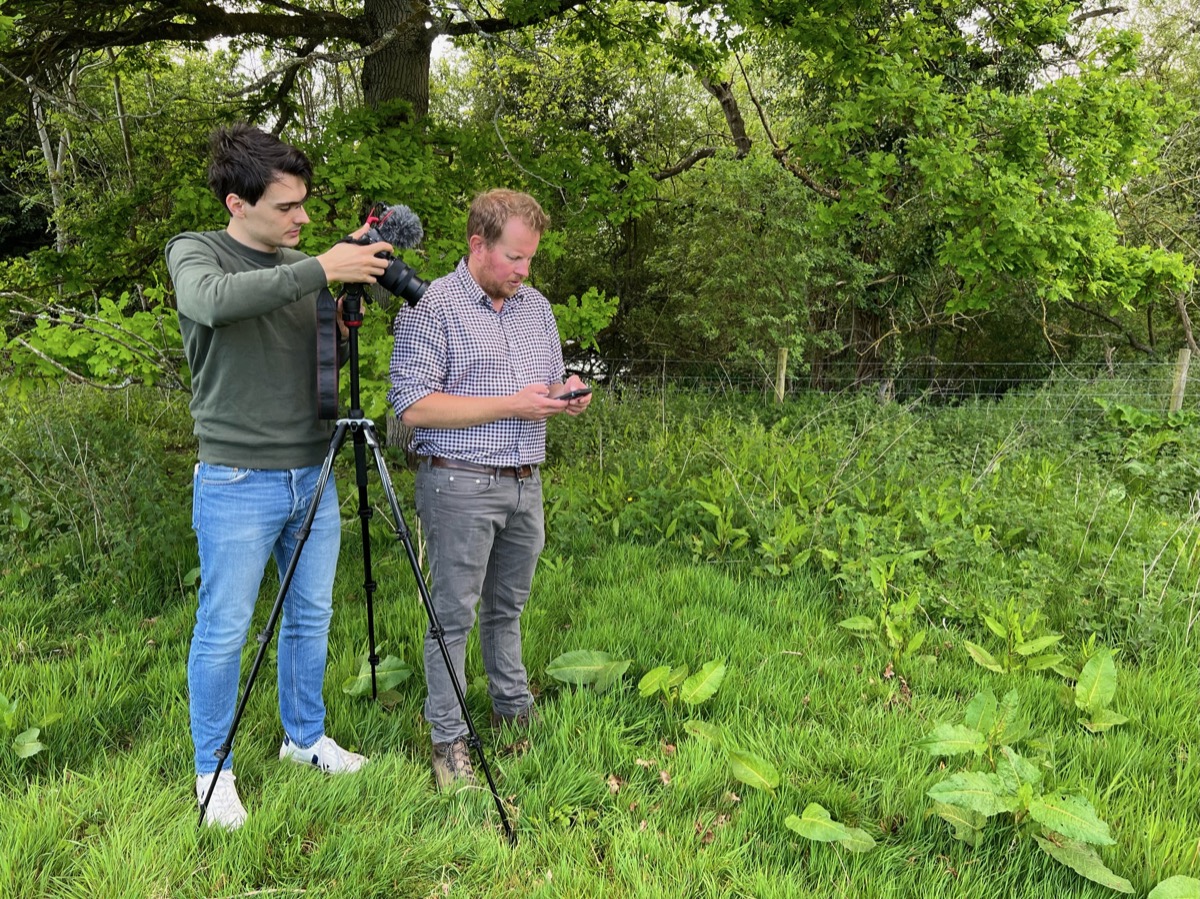Tristan Werkmeister reporting in Shipley, England, about geofencing technology for cattle